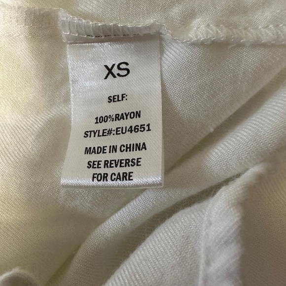 Elodie Sleeveless Open Back White Collar Shirt XS - Picture 4 of 4